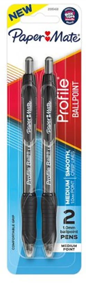 Paper Mate Profile Black Ballpoint Pens - 2 Ct