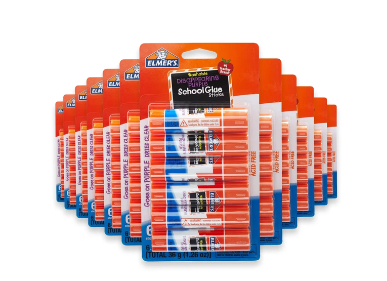 Elmer’s Disappearing Purple School Glue Sticks - 6 Ct
