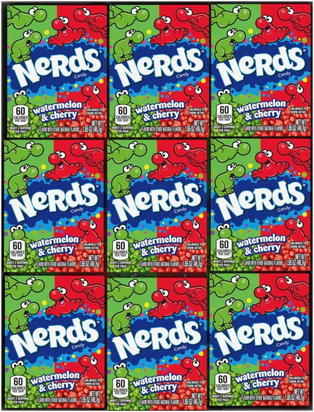 Nerds - Watermelon and Wild Cherry Candy - 1.65 Oz - 36 ct