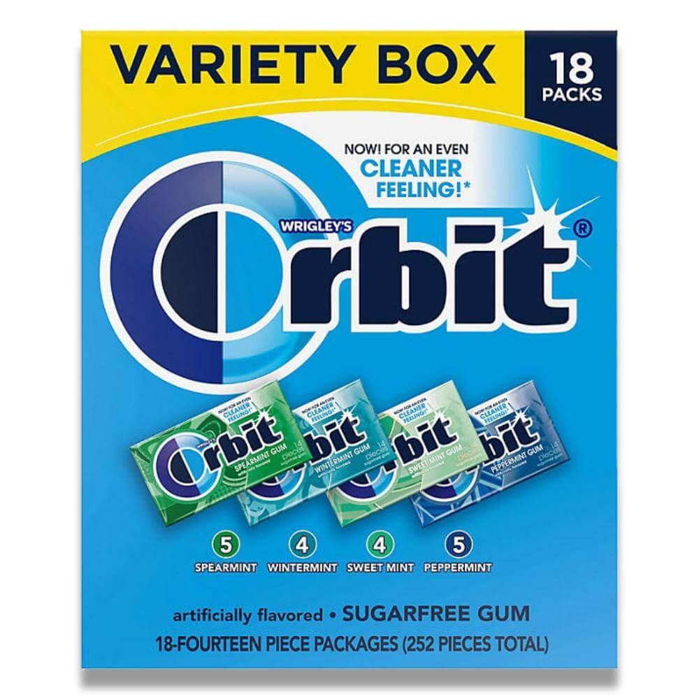 Orbit Gum Variety Box 14 Pieces Each - 18 Packs