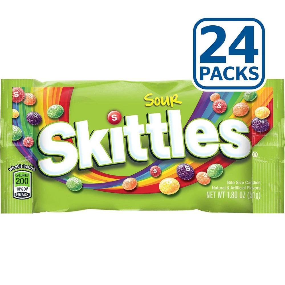 Skittles Sour Candy 1.80 Oz - 24 Ct