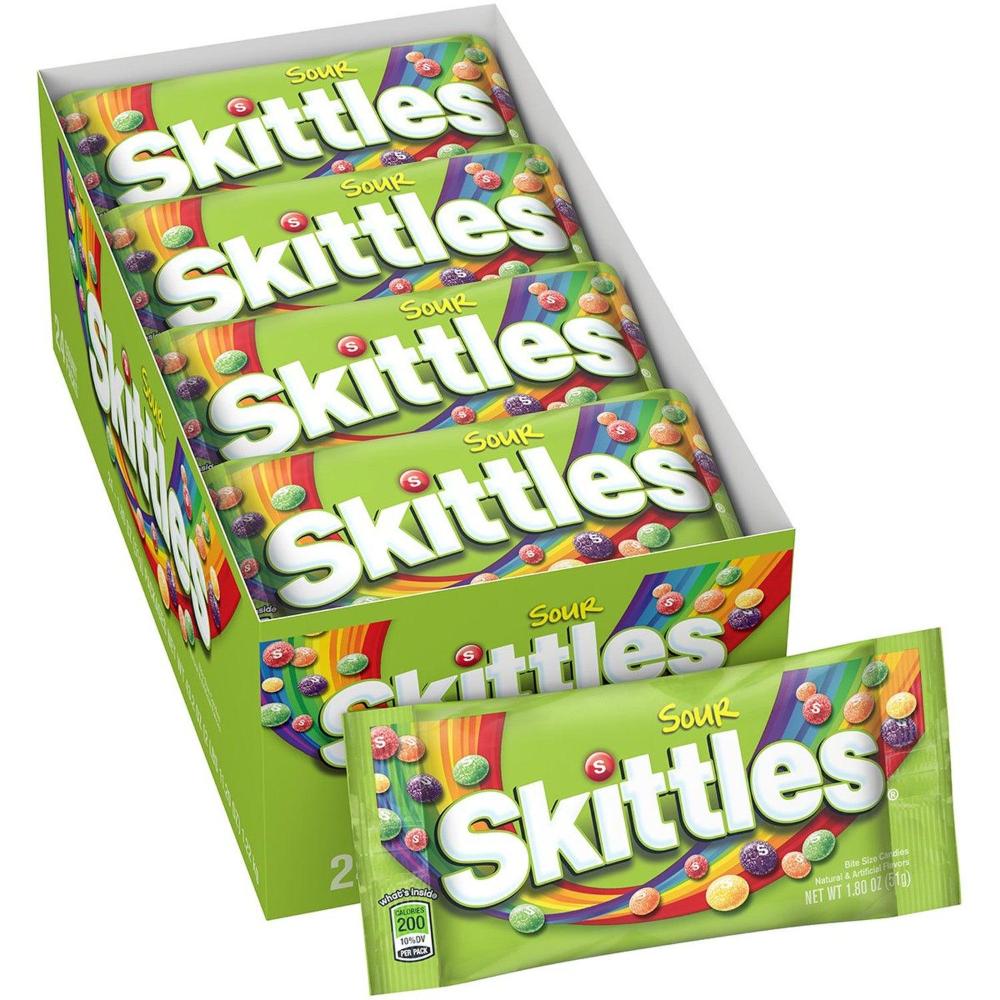 Skittles Sour Candy 1.80 Oz - 24 Ct